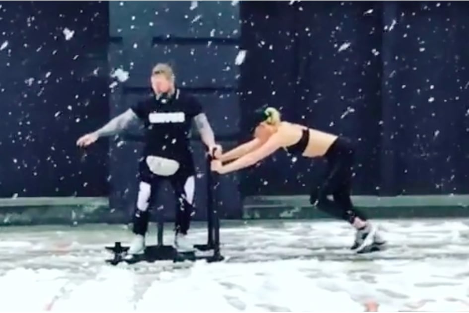 Warning: Karlie Kloss’s Snowstorm Exercise Could Ship Shivers Down Your Backbone