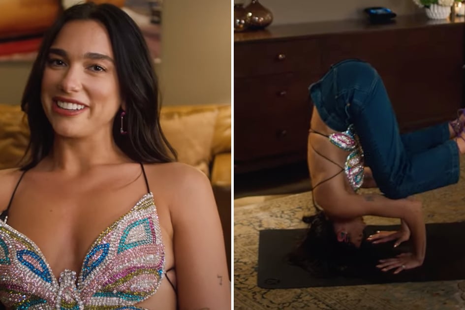 Dua Lipa Fully Executes a Headstand in Jeans and Heels, of All Points