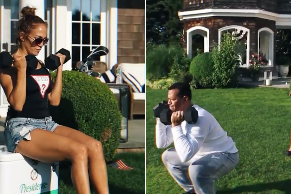 Jennifer Lopez and Alex Rodriguez Take pleasure in a Beer, nevertheless First, Soccer, Bicep Curls, and Burpees