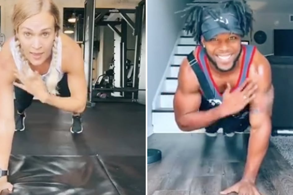 Carrie Underwood Finishes Off Her Morning Train by Crushing a TikTok Plank Downside