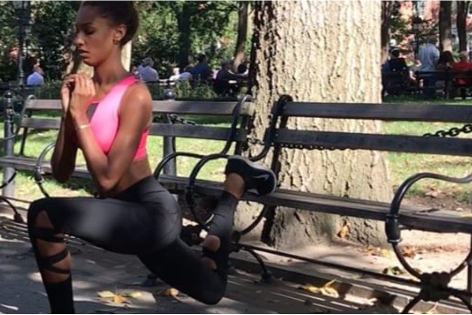 All You Want Is a Park Bench For This Victoria’s Secret Mannequin’s Butt Exercise