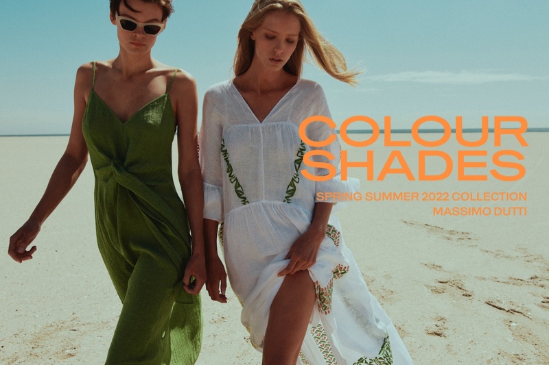 Abby & Cara Go Seaside in Massimo Dutti’s Vibrant Fashions