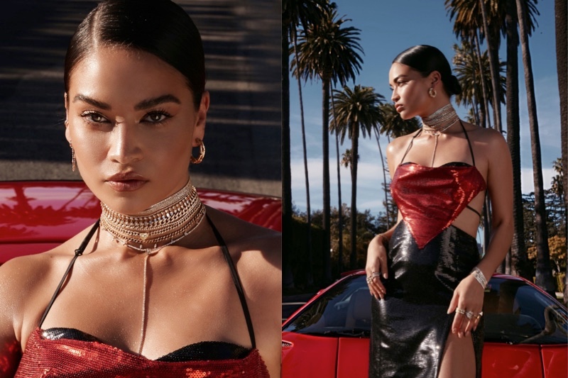 Shanina Shaik Dazzles in LA for SHAY Jewellery Marketing campaign